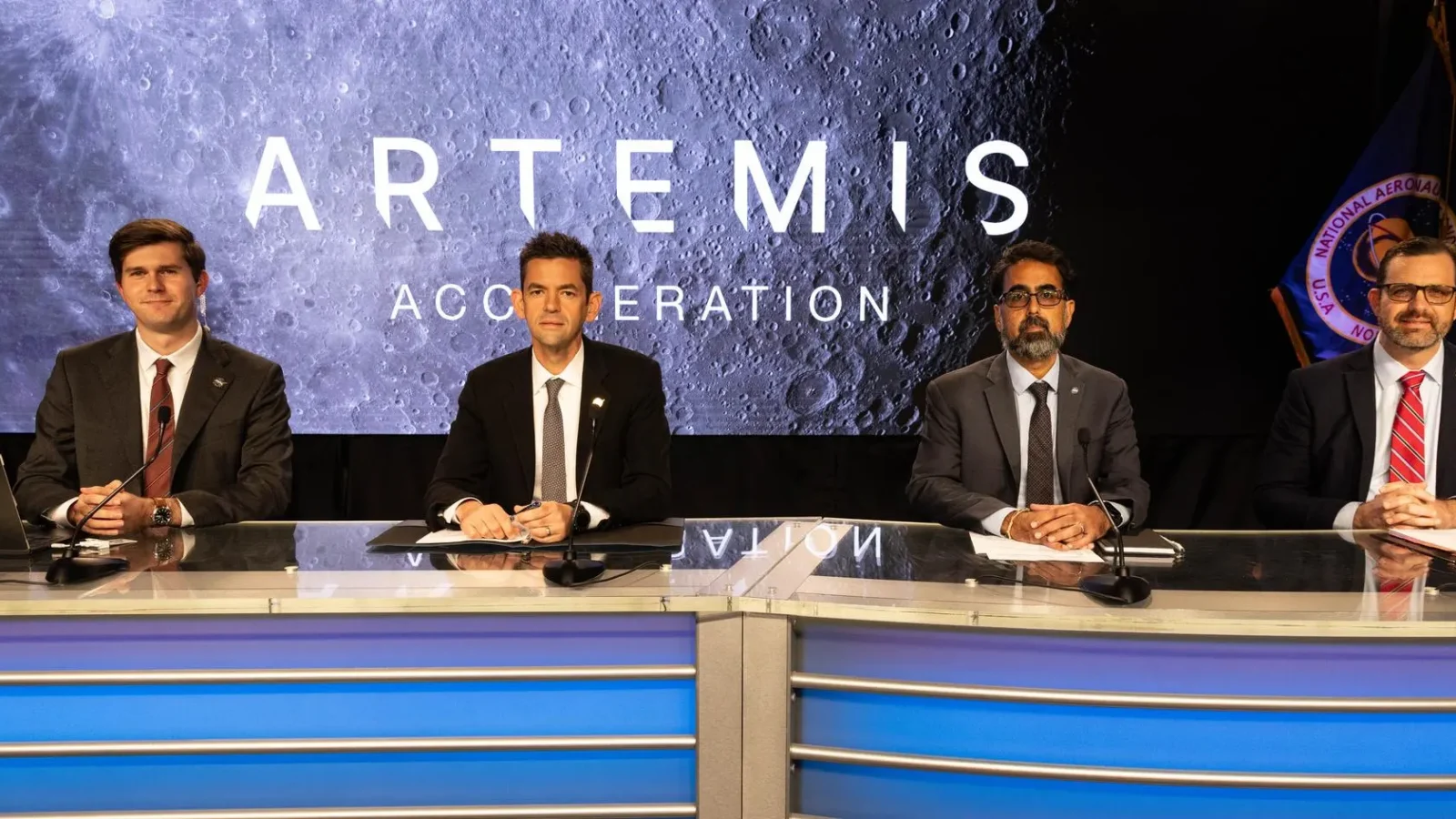 Les responsables NASA lors de la conférence Artemis du 23 octobre 2026