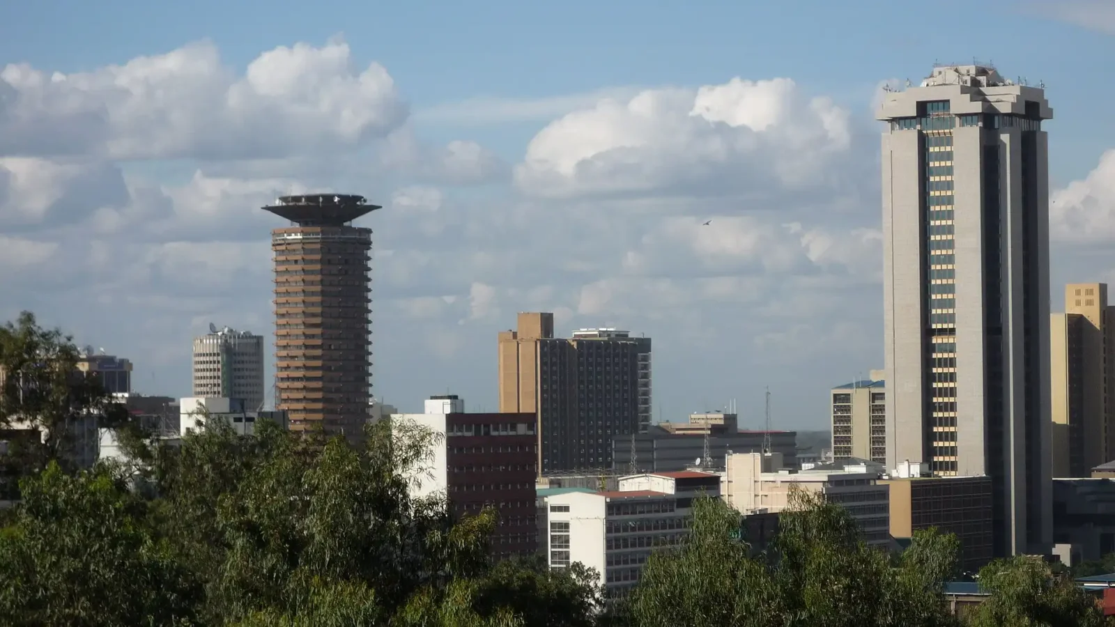 Panorama de Nairobi depuis Upper Hill en 2008