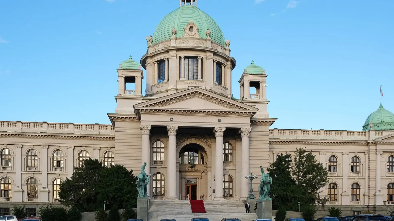 Le bâtiment de l’Assemblée nationale à Belgrade