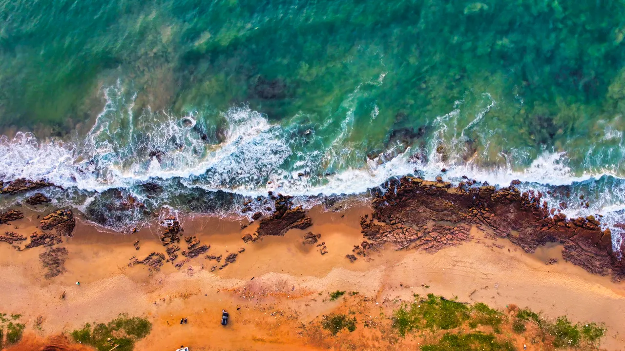 La plage de Rushikonda à Visakhapatnam, le 9 novembre 2020