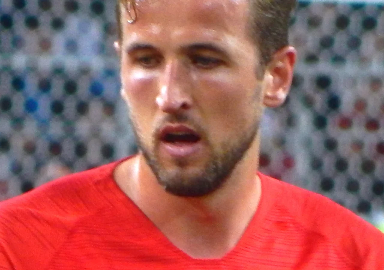 Harry Kane pendant Colombie–Angleterre, le 3 juillet 2018