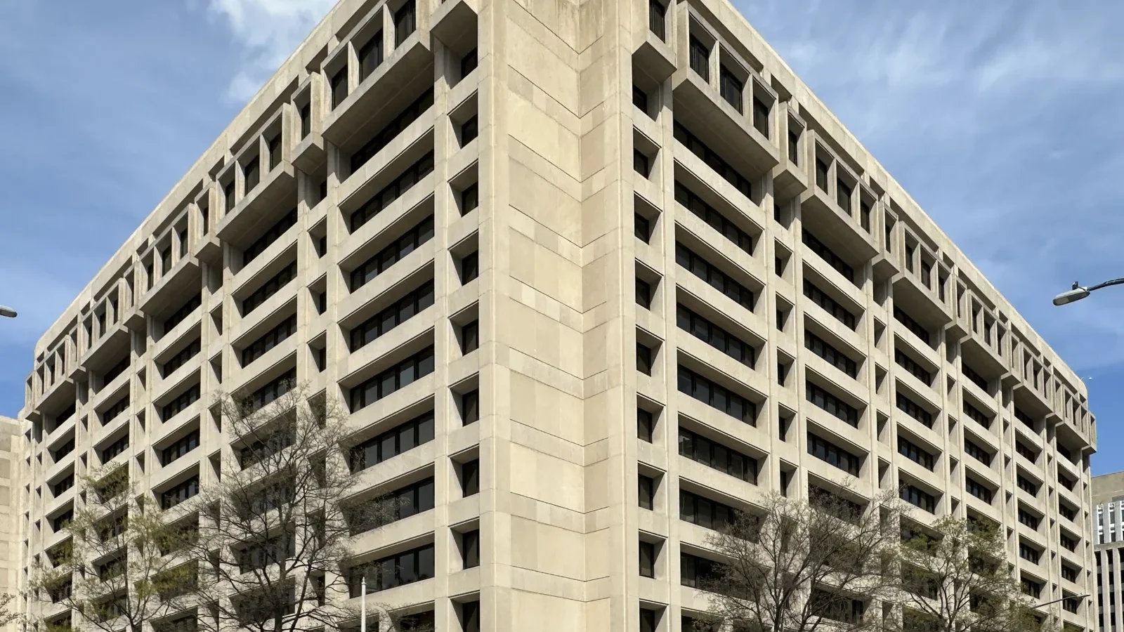 Le bâtiment du siège du Fonds monétaire international à Washington.