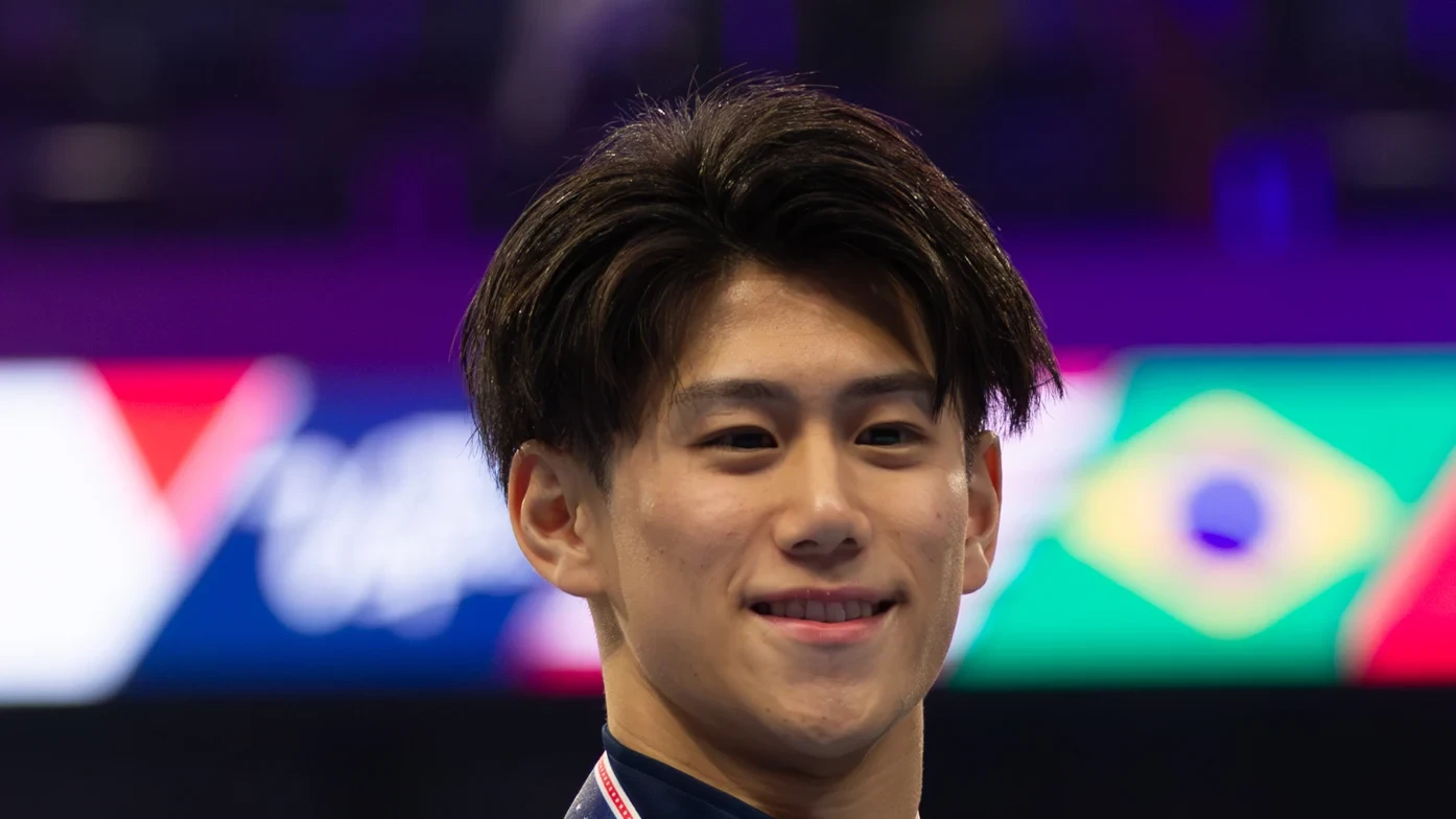 Daiki Hashimoto lors de la cérémonie des médailles de l’American Cup 2026